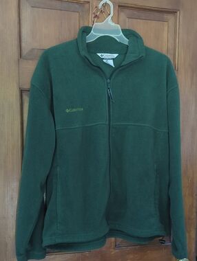 Columbia Dark Green Full-Zip Fleece Jacket